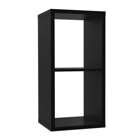 Cora 2 Tier Lamp Table/Bookcase in Black - FurniComp
