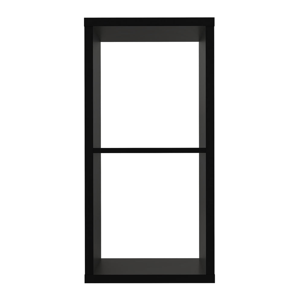 Cora 2 Tier Lamp Table/Bookcase in Black - FurniComp