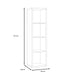 Cora 4 Tier Tall Open Back Bookcase/Shelving Unit in Concrete Grey - FurniComp