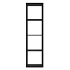 Cora 4 Tier Tall Open Back Bookcase/Shelving Unit in Black - FurniComp