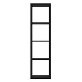 Cora 4 Tier Tall Open Back Bookcase/Shelving Unit in Black - FurniComp