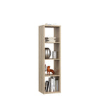 Cora 4 Tier Tall Open Back Bookcase/Shelving Unit in Sonoma Oak - FurniComp