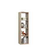 Cora 4 Tier Tall Open Back Bookcase/Shelving Unit in Sonoma Oak - FurniComp