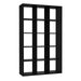 Cora 5 Tier Tall Wide Open Back Bookcase/Shelving Unit in Black - FurniComp