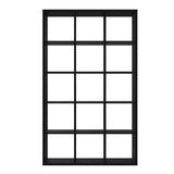 Cora 5 Tier Tall Wide Open Back Bookcase/Shelving Unit in Black - FurniComp
