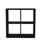 Cora Double 4 Cube Bookcase in Black - FurniComp