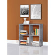 Cora Double 4 Cube Bookcase in Concrete Grey - FurniComp