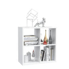 Cora Double 4 Cube Bookcase in White - FurniComp