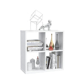 Cora Double 4 Cube Bookcase in White - FurniComp