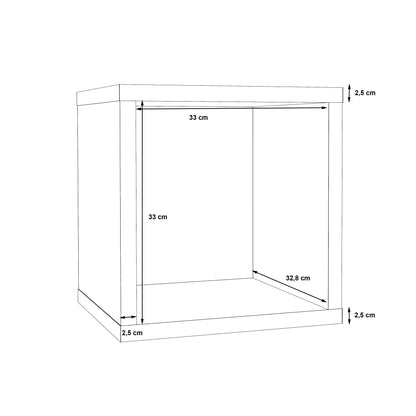 Cora Lamp Table/Bookcase in Concrete Grey - FurniComp