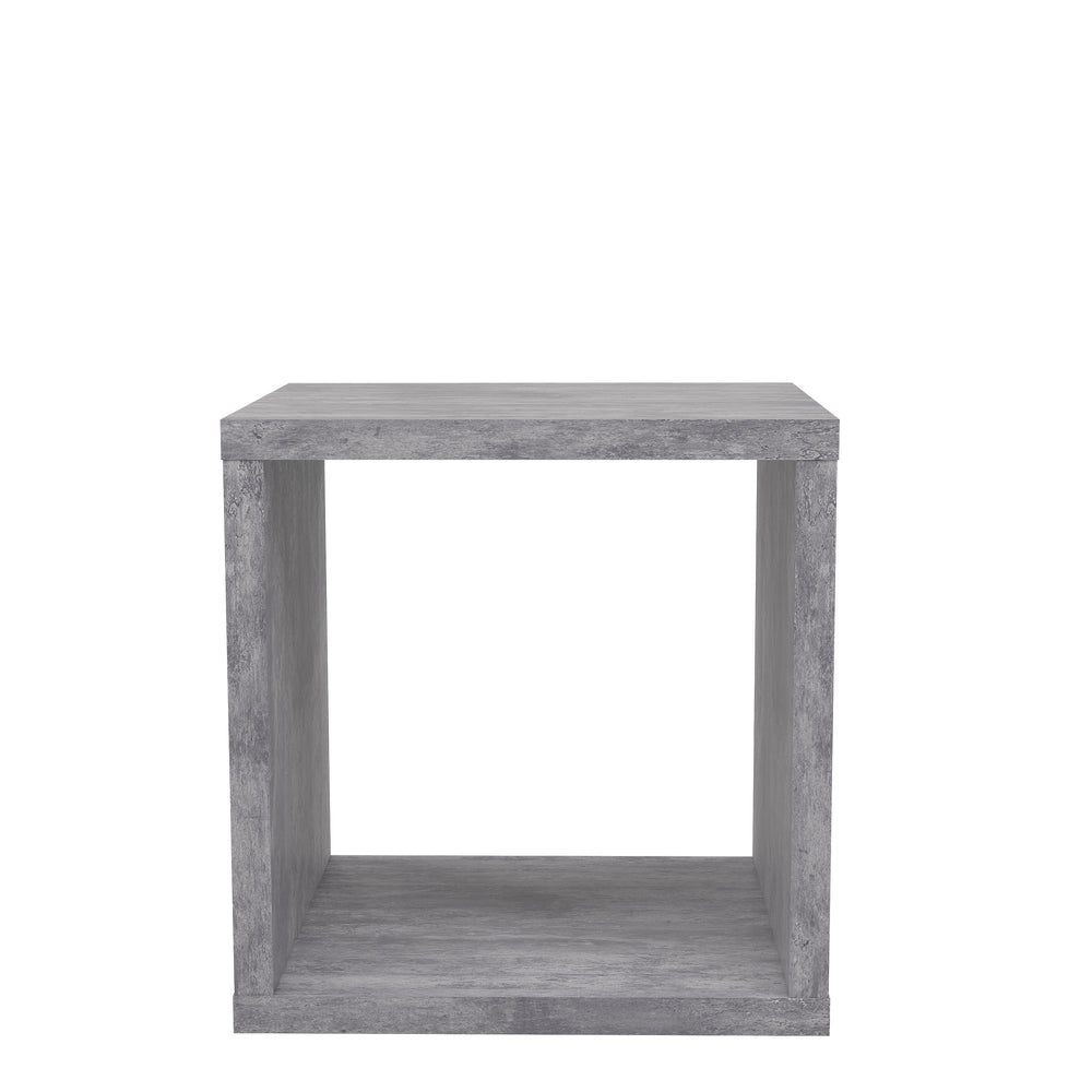 Cora Lamp Table/Bookcase in Concrete Grey - FurniComp