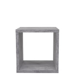Cora Lamp Table/Bookcase in Concrete Grey - FurniComp