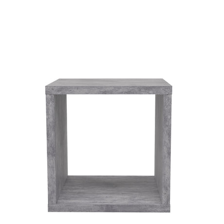 Cora Lamp Table/Bookcase in Concrete Grey - FurniComp