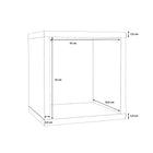Cora Lamp Table/Bookcase in Sonoma Oak - FurniComp