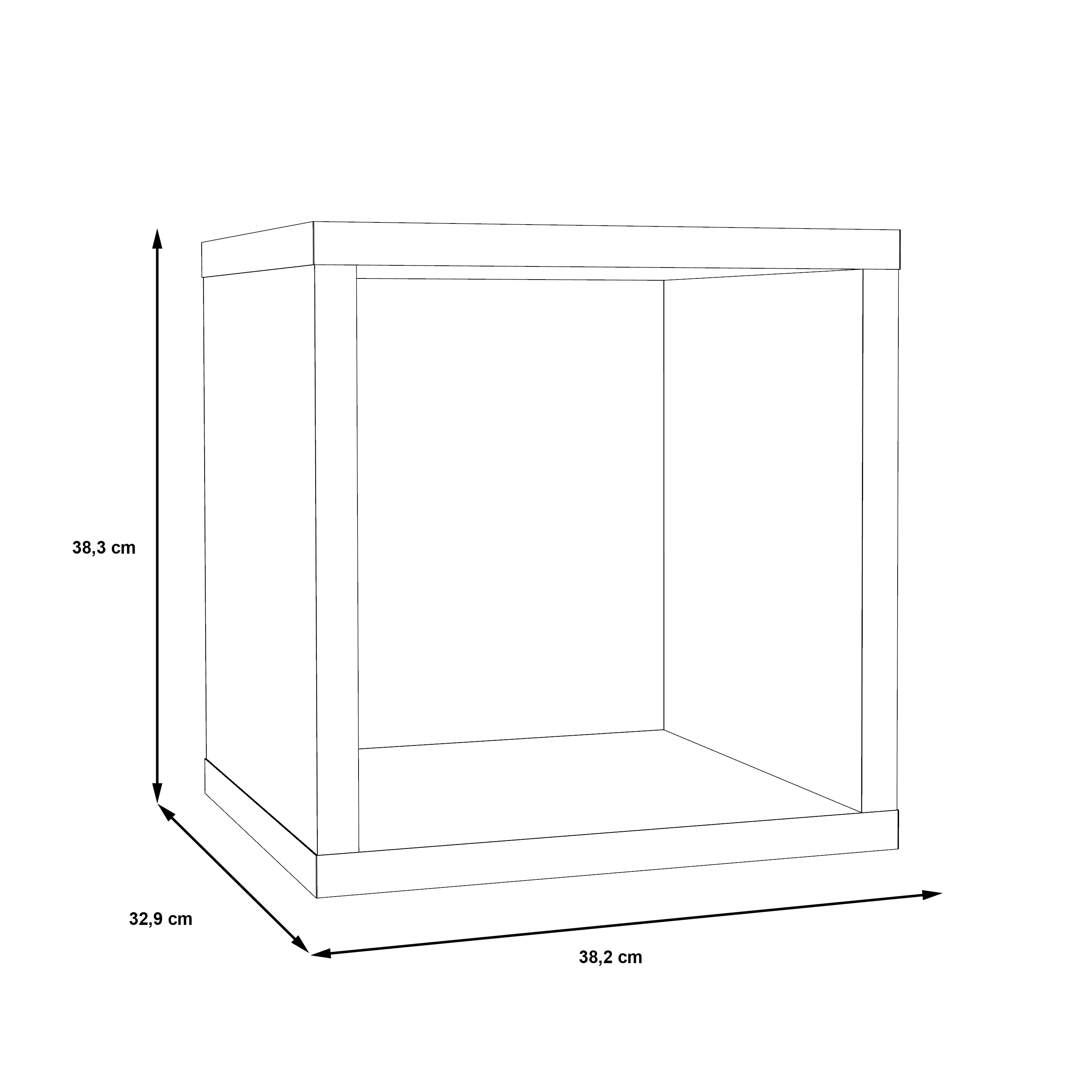 Cora Lamp Table/Bookcase in Sonoma Oak - FurniComp