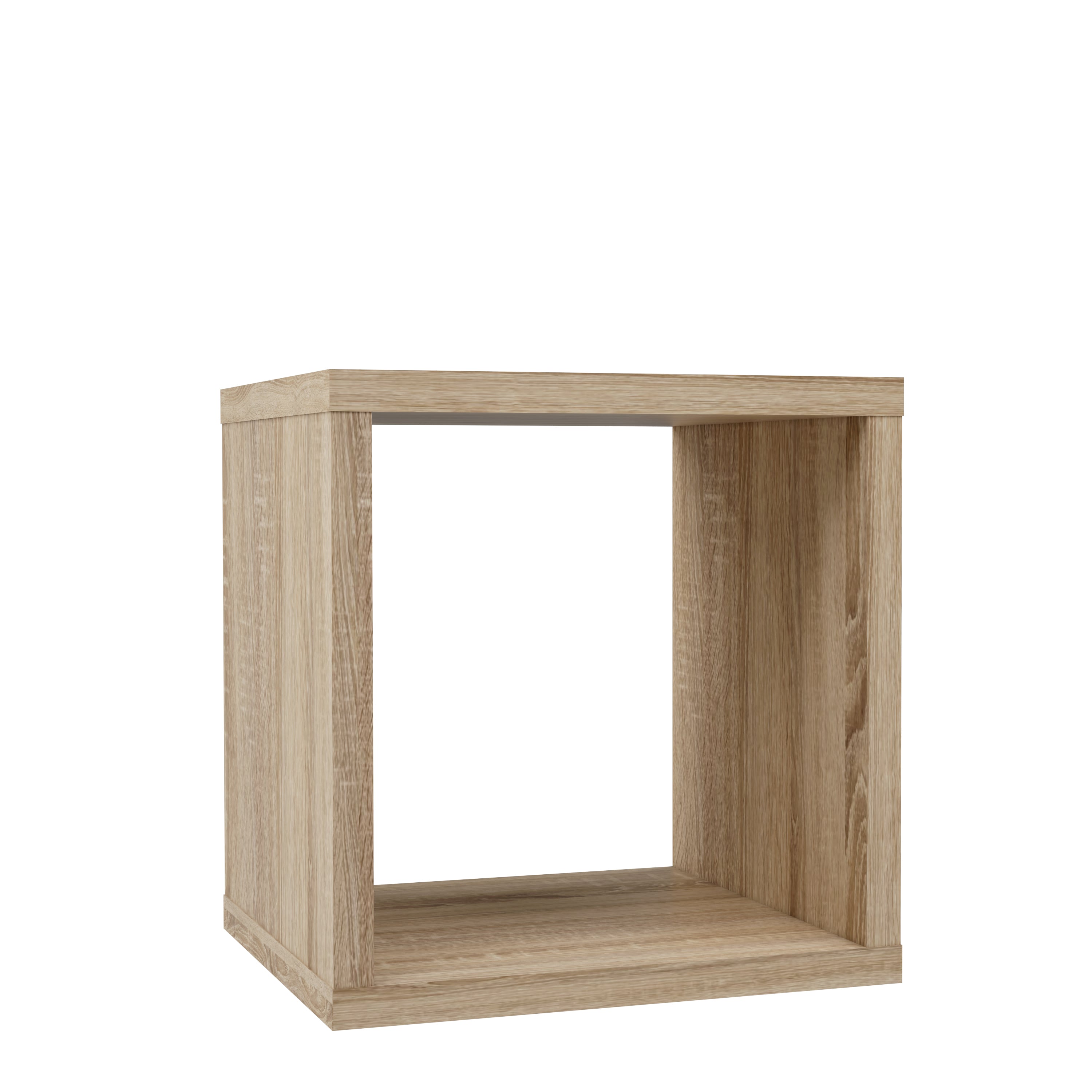 Cora Lamp Table/Bookcase in Sonoma Oak - FurniComp
