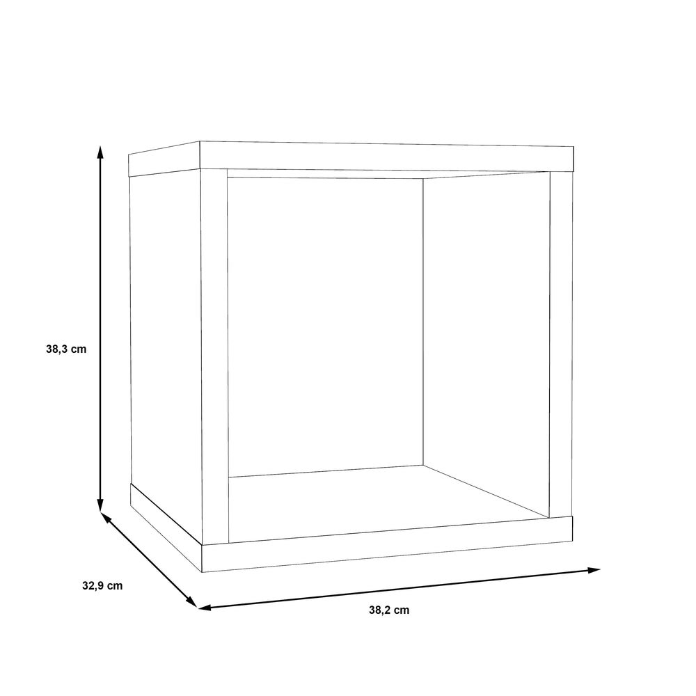 Cora Lamp Table/Bookcase in White - FurniComp