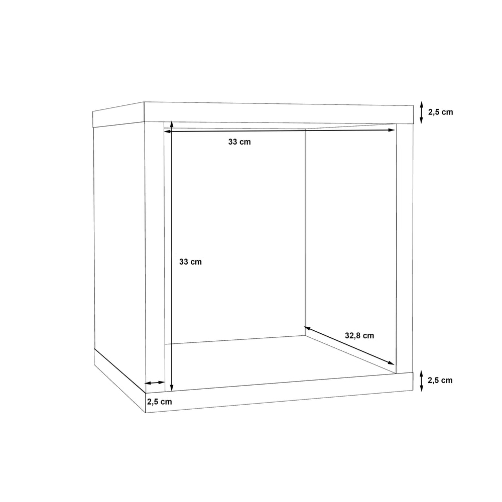 Cora Lamp Table/Bookcase in White - FurniComp