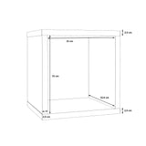 Cora Lamp Table/Bookcase in Matt Black - FurniComp