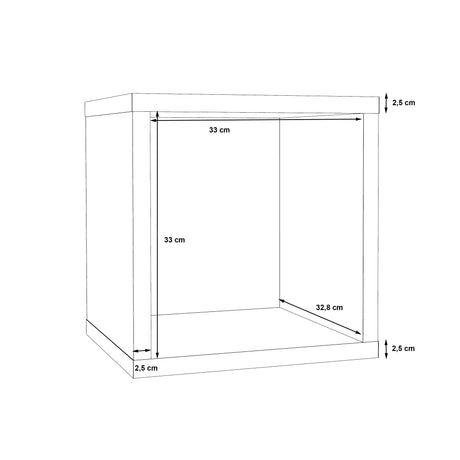 Cora Lamp Table/Bookcase in Matt Black - FurniComp