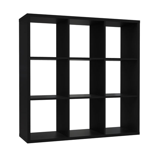 Cora Triple Open Back Bookcase/Shelving Unit in Black - FurniComp