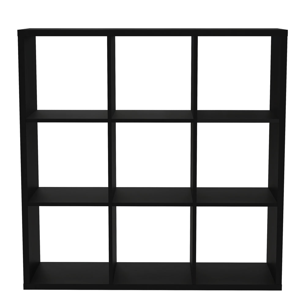 Cora Triple Open Back Bookcase/Shelving Unit in Black - FurniComp