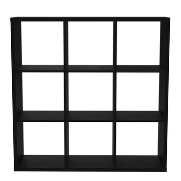 Cora Triple Open Back Bookcase/Shelving Unit in Black - FurniComp