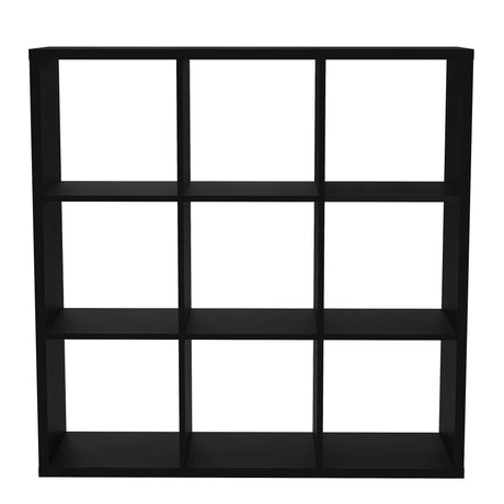 Cora Triple Open Back Bookcase/Shelving Unit in Black - FurniComp