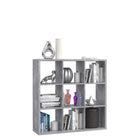Cora Triple Open Back Bookcase/Shelving Unit in Concrete Grey - FurniComp