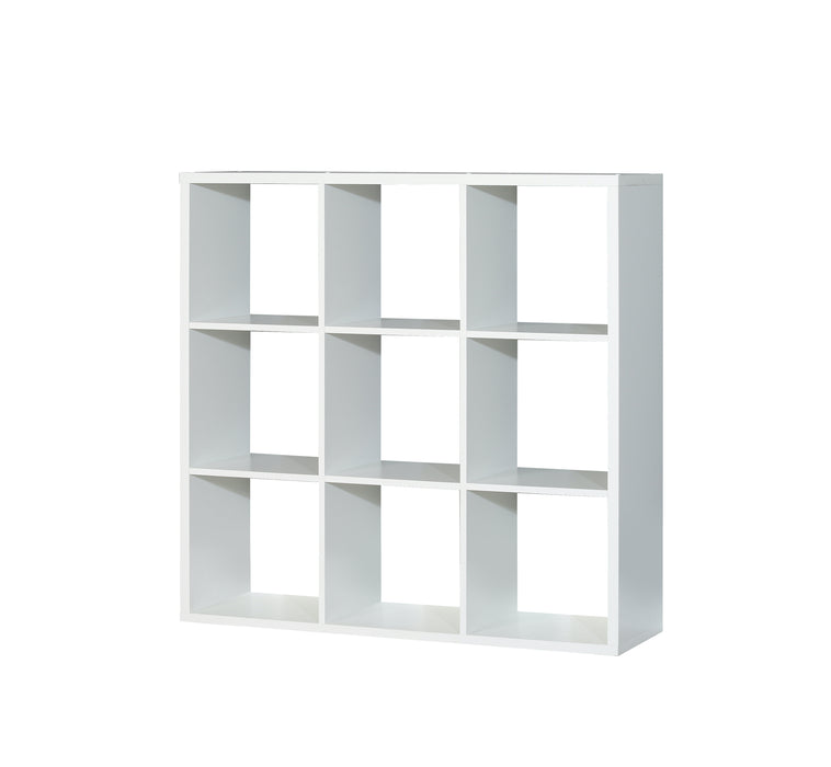 Cora Triple Open Back Bookcase/Shelving Unit in White - FurniComp