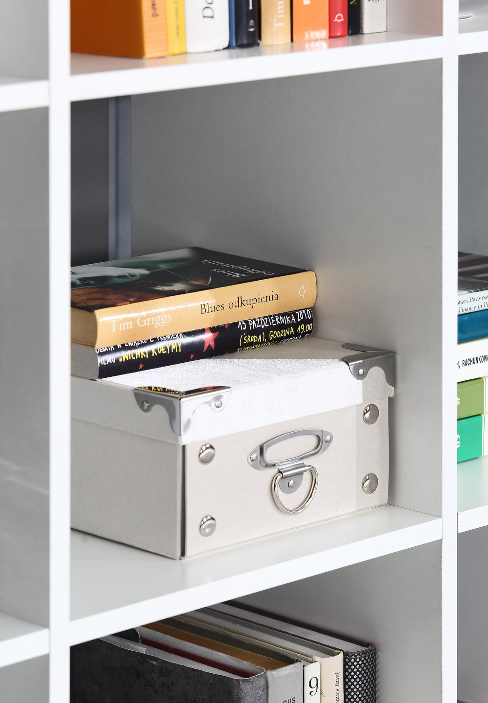 Cora 4 Tier Tall Open Back Bookcase/Shelving Unit in White - FurniComp