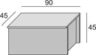 Cori White & Concrete Grey Wooden Storage Bench/Blanket Box - FurniComp