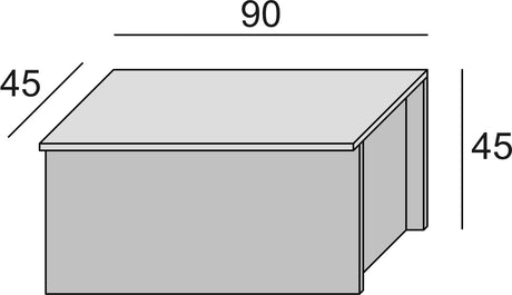 Cori White & Concrete Grey Wooden Storage Bench/Blanket Box - FurniComp