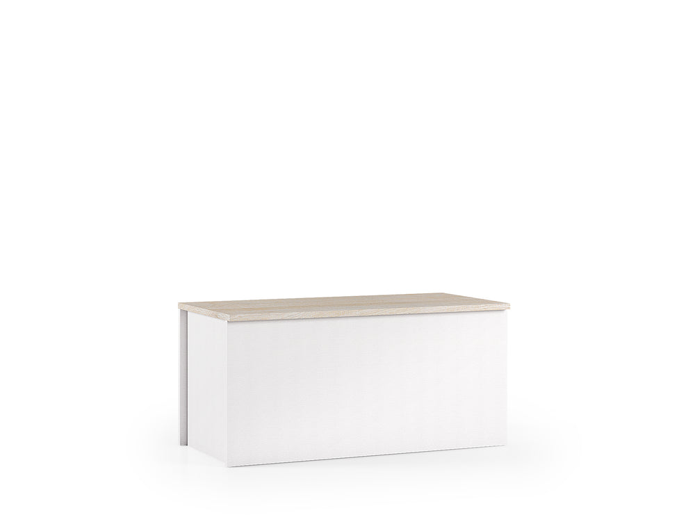 Cori White & Oak Wooden Storage Bench/Blanket Box - FurniComp