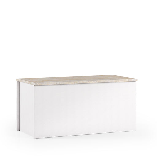 Cori White & Oak Wooden Storage Bench/Blanket Box - FurniComp
