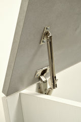 Cori White & Concrete Grey Wooden Storage Bench/Blanket Box - FurniComp