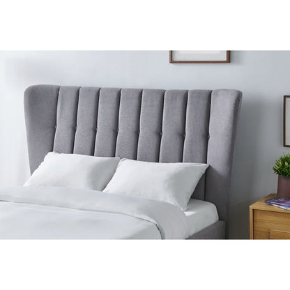 Covent Light Grey Fabric Bed Frame - FurniComp