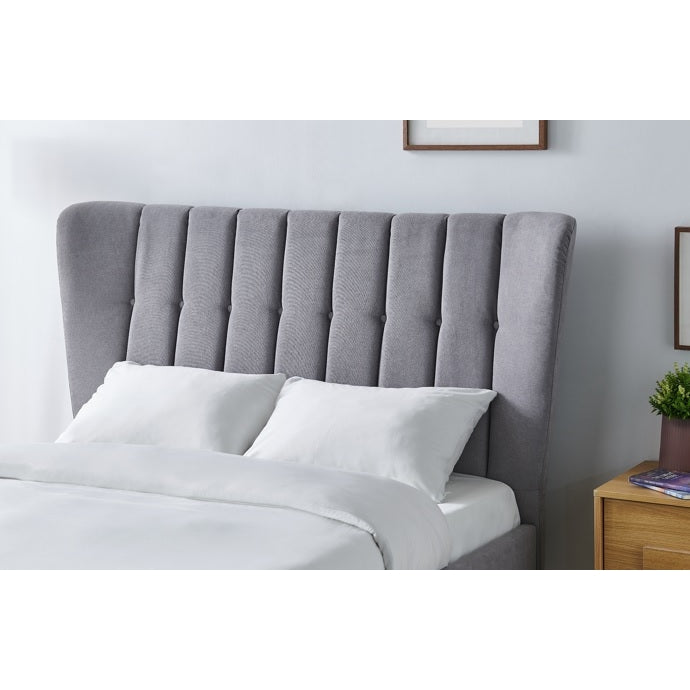 Covent Light Grey Fabric Bed Frame - FurniComp