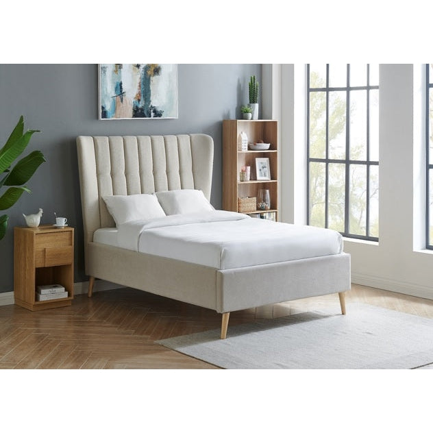 Covent Natural Fabric Bed Frame - FurniComp