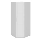 Denver 1 Door White Panelled Corner Wardrobe - FurniComp