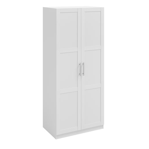 Denver 2 Door White Panelled Wardrobe - FurniComp
