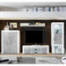 Milano 1 Door White Gloss and Grey Display Cabinet - FurniComp