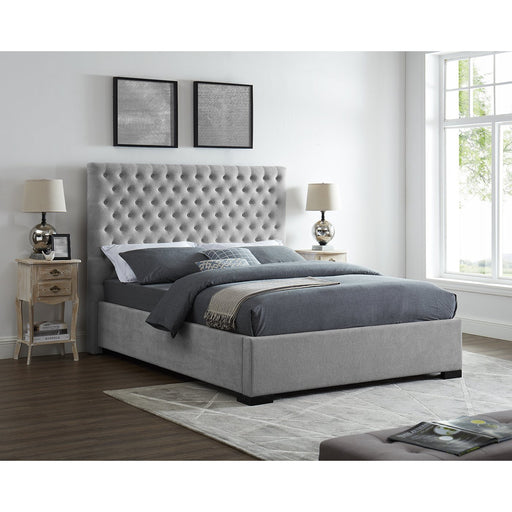 Eleanor Grey Fabric Bed Frame - FurniComp