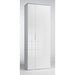 Elegante 2 Door White Gloss and Concrete Grey Multi-Purpose Wardrobe - FurniComp