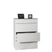 Elegante 4 Drawer White Gloss and Concrete Grey Chest of Drawer - FurniComp