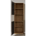 Emilia Grey Matera and Oak 1 Door Display Cabinet - FurniComp