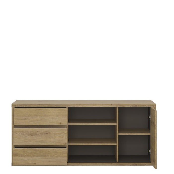 Faroe Oak 1 Door 3 drawer TV Cabinet - FurniComp