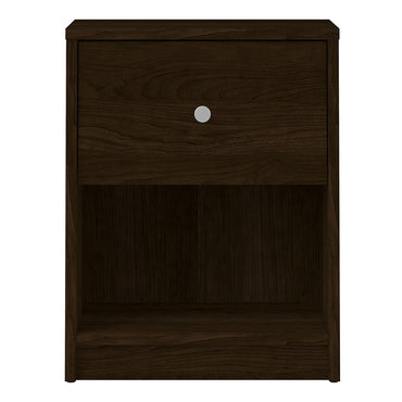 Felix 1 Drawer Dark Walnut Bedside - FurniComp
