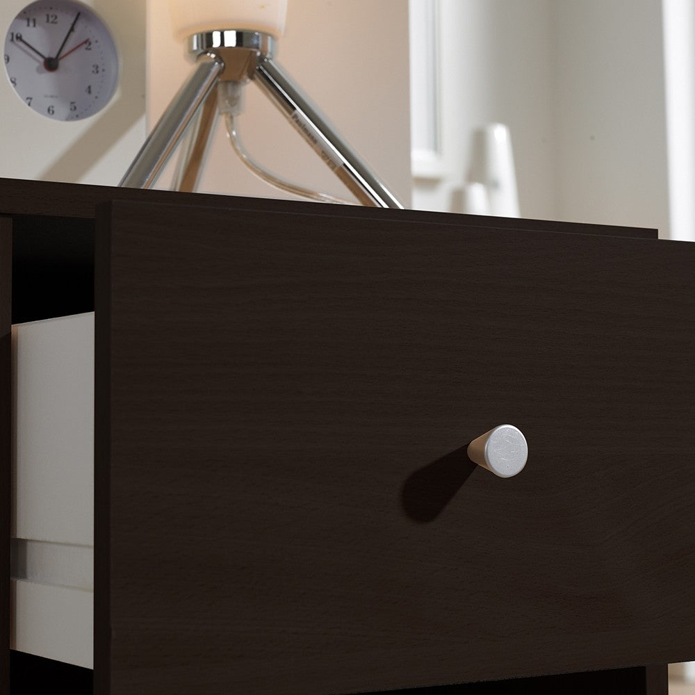 Felix 1 Drawer Dark Walnut Bedside - FurniComp