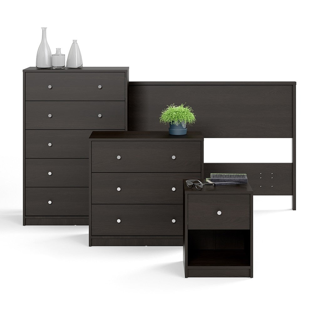 Felix 3 Drawers Dark Walnut Chest of Drawer - FurniComp